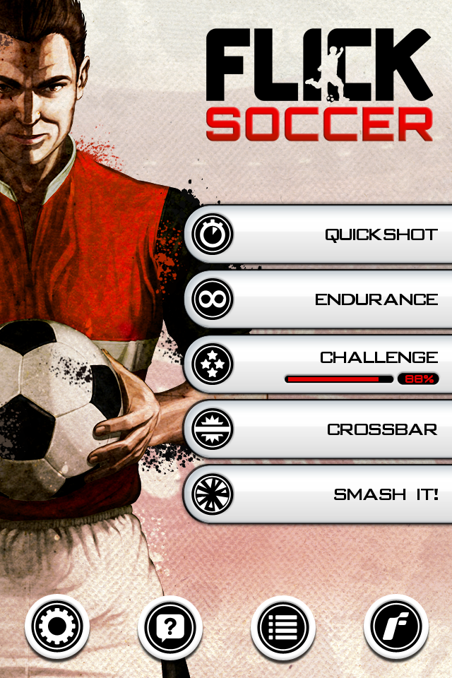 Test flicksoccer ecran accueil