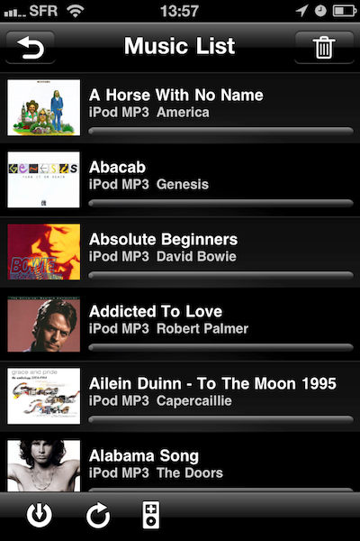 AnyPlayer écran musique