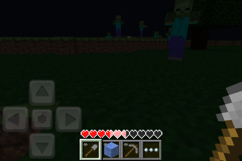 Zombies dans la nuit Minecraft