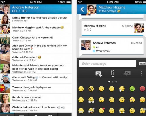 BBM iphone iOS 7 liste d'attente terminée